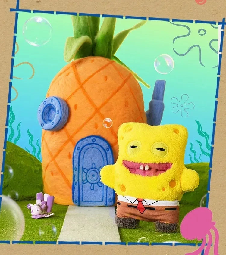 Original Fuggler Patrick Star‌ Plush Toys 22cm Ugly Monster Spongebob Squarepants Cute Tooth Monster Fill Plush Dolls Toys Gifts