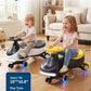 12V Electric Wiggle Car For Kids, 2 In 1 Ride On Swing Car With Pedal, Flashing Wheels Music, Anti-Rollover Toy For Toddlers