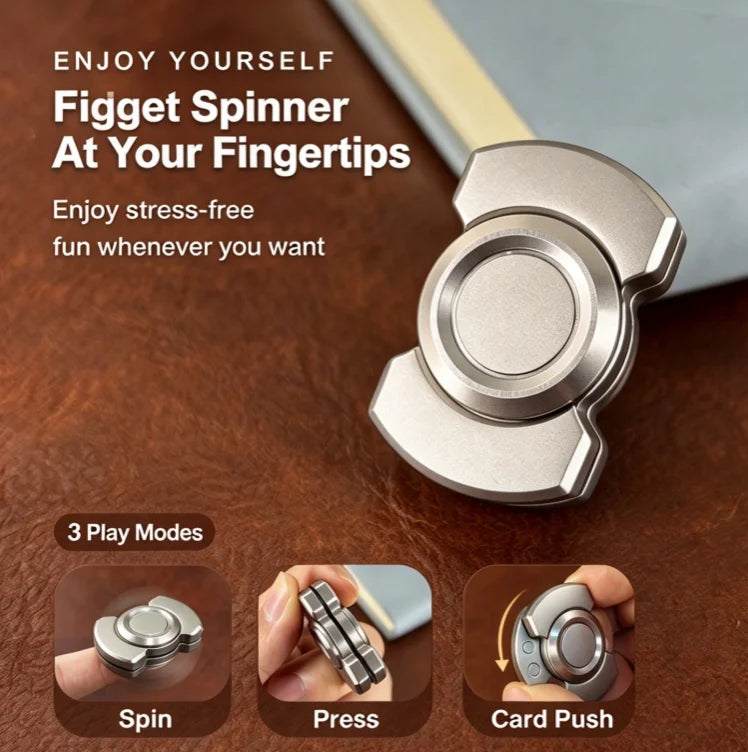Metal Magnetic Slider Fidget Toy Transform Push Card Hand Spinner Mini Portable EDC Stress Relief Anti Anxiety Desk ToyforAdults