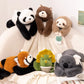 Kawaii Forest Animal Plush Doll – Soft Long-Arm Raccoon & Panda
