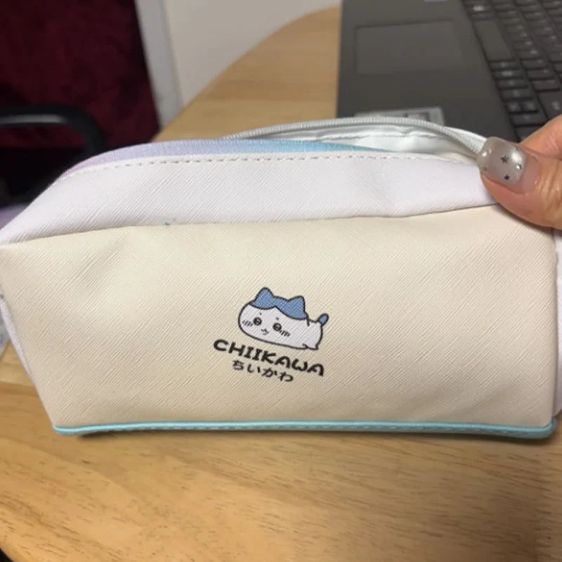 Chiikawa Cartoon Pencil Case Cute Large Capacity Stationery Storage Bag Pencil Box Students School Office Desk Organizer Pouch
