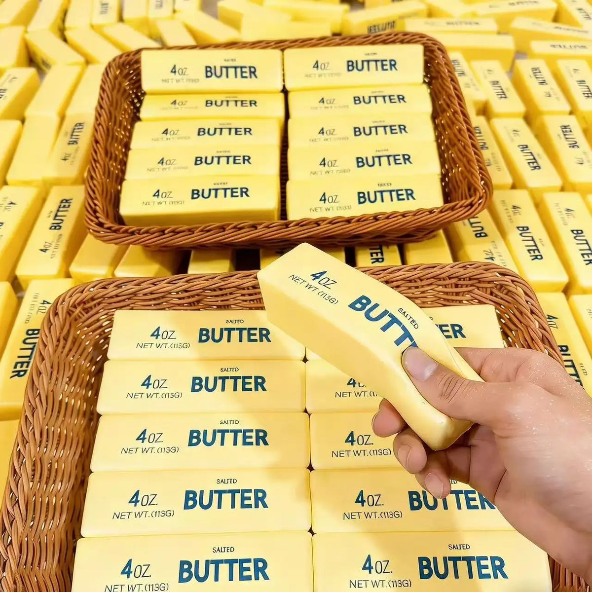 Butter Stick Squeezed Soft Slow Rising Toy Butter Bar Brick Squishy Fidget Anti Stress Release Hand Relax Games Festivals Gifts