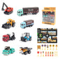 6pcs/set Alloy Engineering Truck Toy Car Classic Construction Model Vehicle Loader Tractor Excavator Toys for Boys Gifts