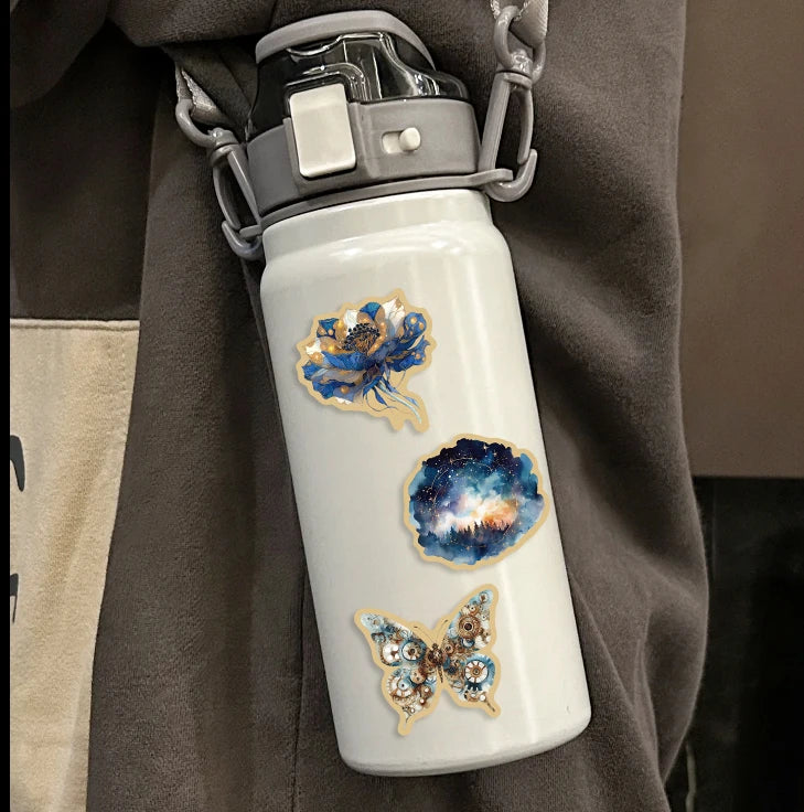 50pcs Retro Astronomy Universe Planets Stickers for Suitcase Phone Notebook Galaxy Moon Astrology Aesthetic Decals Sticker
