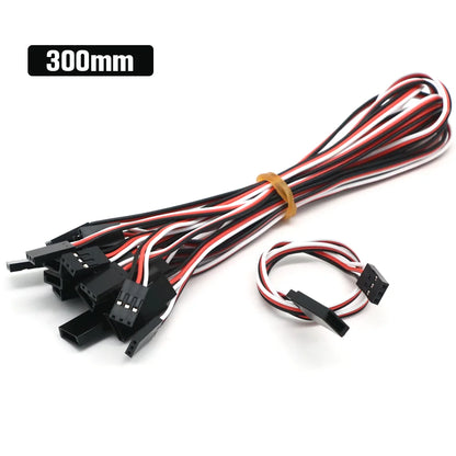 10pcs 100mm/150mm/200mm/300mm/500mm RC Servo Extension Cord Cable Wire Lead JR For Rc Helicopter Rc Drone