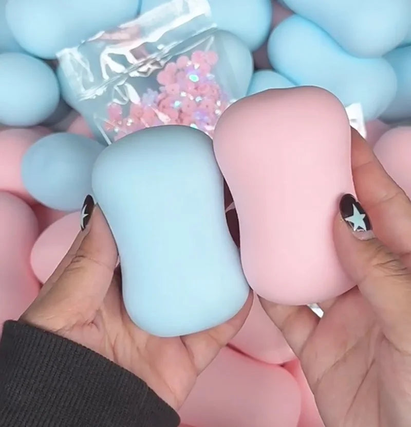 Handmade Simulated Soap Crispy Stress Ball - Fidget Squeeze Ball Round Block Filled ASMR Adult Anxiety Relief Toy