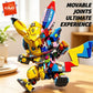 KAVOWORLD 1505PCS DIY Mecha Mouse Building Block Set Semi-Transparent Anime Disassembly Glow Light Up Bricks Mechanical Animal Figurine Display Model for Building Fans Construction Kit for Desk Shelf Decor Christmas Birthday