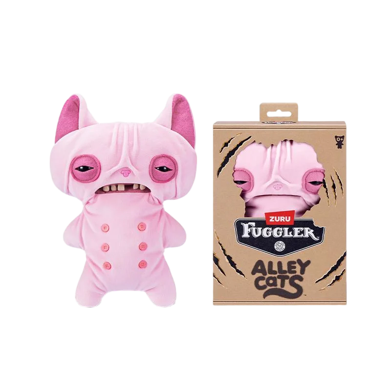 Fuggler Alley Cats Plush Toy Soft Plushies Cute Cartoon Doll Funny Ugly Teeth Monster Stuffed Animal Toy（Wrinkle McStinkles）22CM