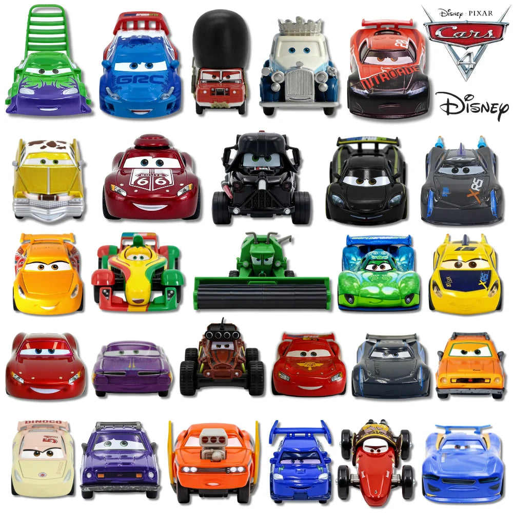 2026 New Pixar Cars Lightning McQueen Fillmore 4-10CM 1:55 Metal Model Racing Car Toys Christmas Birthday NEWYEAR Gift