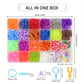 12 Grid/24 Grid/40 Rubber Bands Bracelet Kit Rubber Band Filling Loom Kit Weaving DIY Craft Gift Loom Kit Toys for Girls