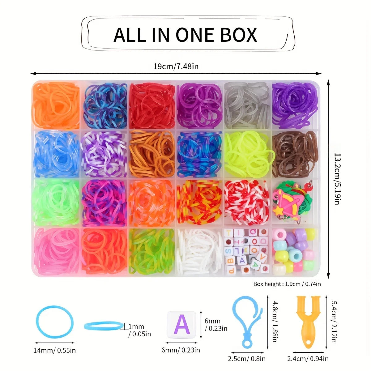 12 Grid/24 Grid/40 Rubber Bands Bracelet Kit Rubber Band Filling Loom Kit Weaving DIY Craft Gift Loom Kit Toys for Girls