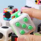 Square Infinity Dice Fidget Toy with Tactile Buttons Multifunctional 6-Side Decompression Cube Clicker Switch Gear Dial Joystick