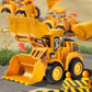 Engineering Vehicle Model Press Sliding Car Excavator Bulldozer Children Educational Construction Vehicle Toy Kids Boy Gift