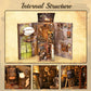 Book Nook Kit Maker's Workshop DIY Wooden Puzzle Balloon Studio Ship Bookshelf Dollhouse Model Bookend Building Home Deco