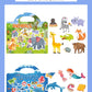New Children Reusable Scene Cute Stickers DIY Puzzle Sticker Games Books Cartoon Animal Learning Cognition Toys For Kids Gift
