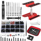 EPINON RC Car Repair Work Stand Repair Tool Set 360 Degree Rotation and 520 Pcs RC Screws Kit and RC Screwdrivers and Screws Pallet for 1/8 1/10 1/12 1/16 1/18 RC Car Crawler Truck Buggy
