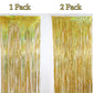 Metallic Tinsel Foil Fringe Curtains Photo Backdrop Glitter Streamers Foil Fringe Backdrop Curtain for Xmas Wedding Background