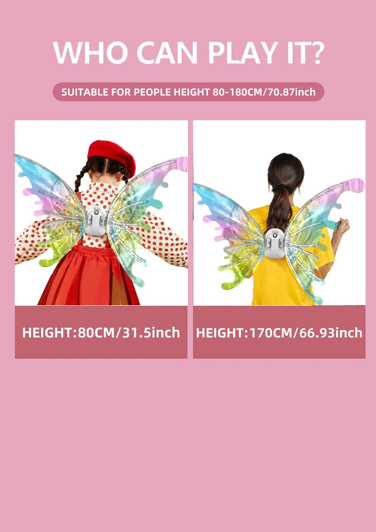 Luminous butterfly Electric Wings Music Fairy Wings angel Props Gift