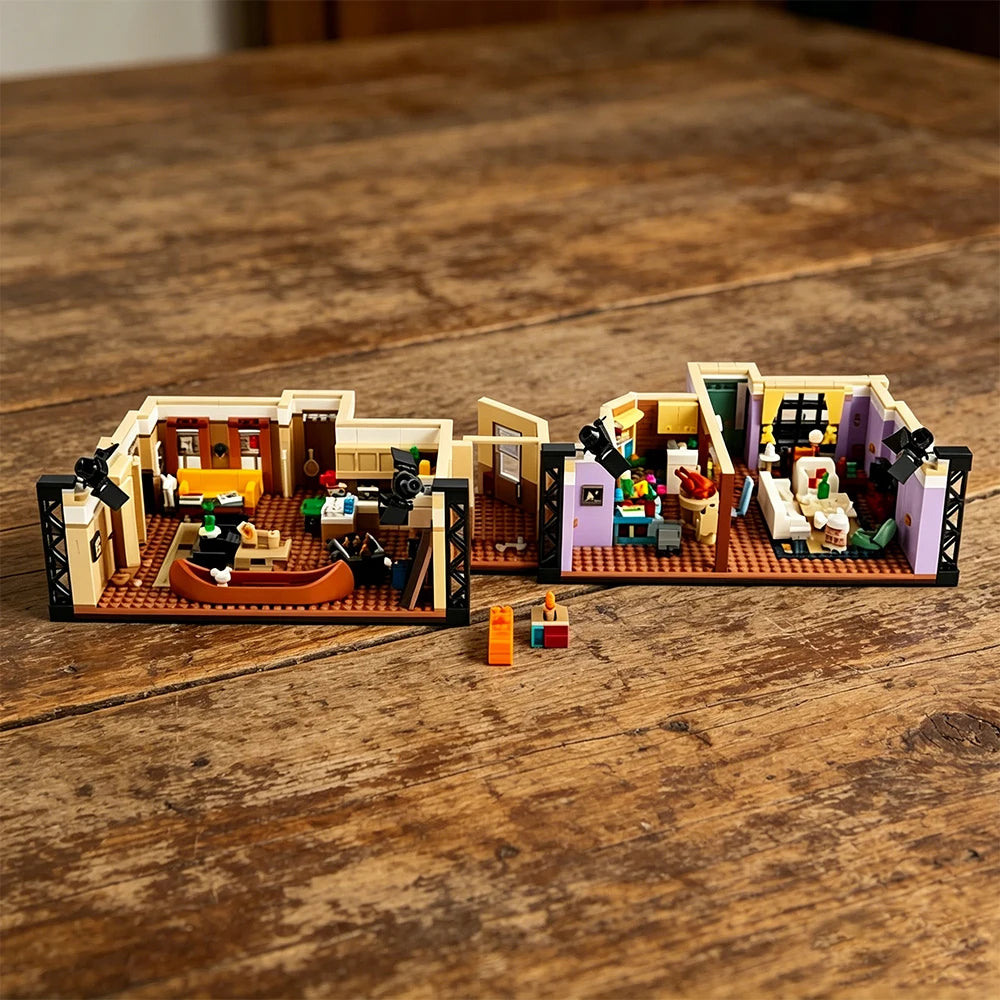 Popular toys, creative series, apartment model building blocks of various apartment types, children's educational assembly toys