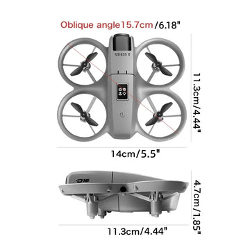 D16 Beginner Drone with 1080P HD Dual Camera, 360° Protection, One-Key Takeoff, 50 m Flight Height, Speed 5 m/s, 140 g Max Takeoff Weight, Headless Mode