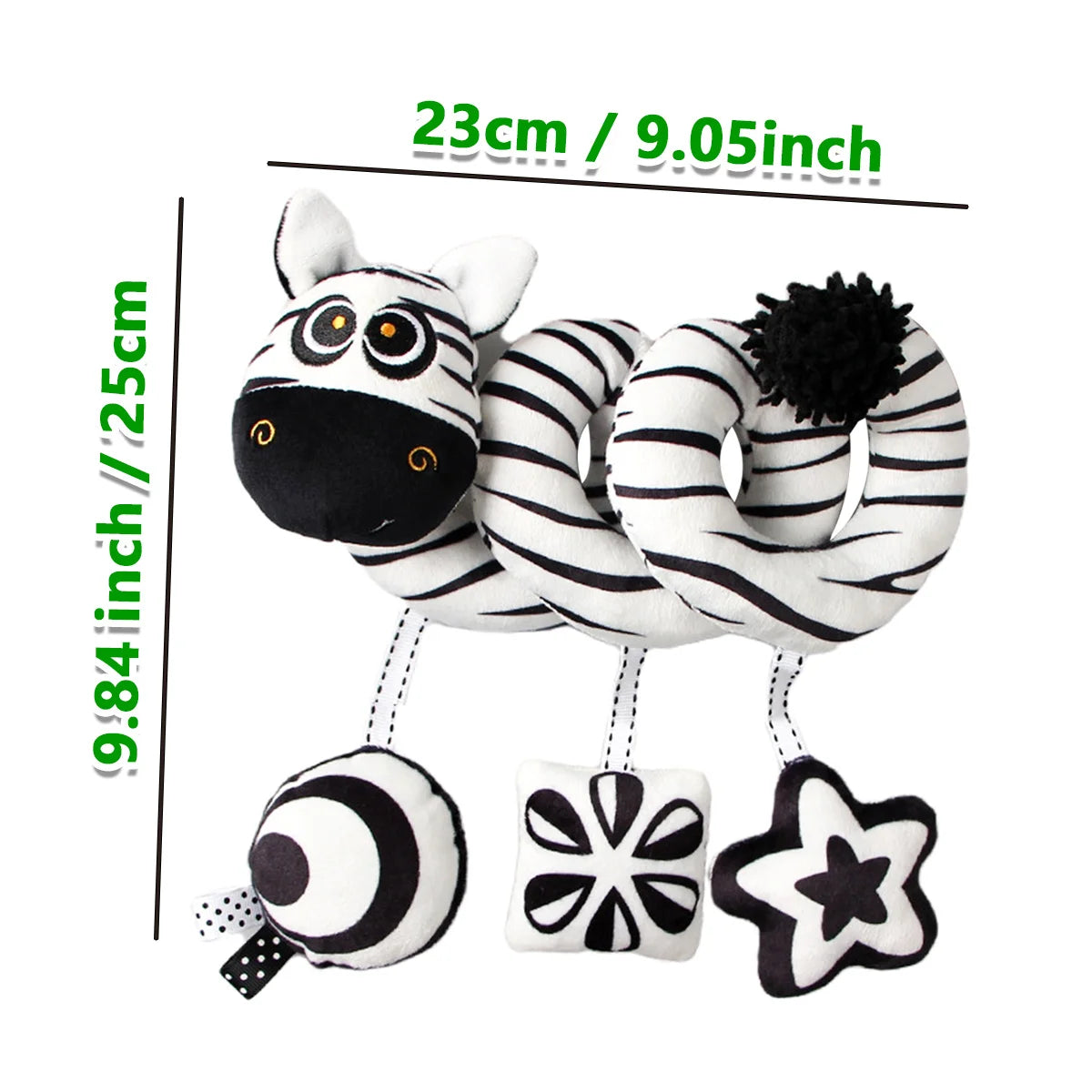 Spiral Car Seat Baby Toys, Infant Carseat High Contrast Sensory Toys Hanging Stroller Accessories, Newborn Shower Gifts for Baby
