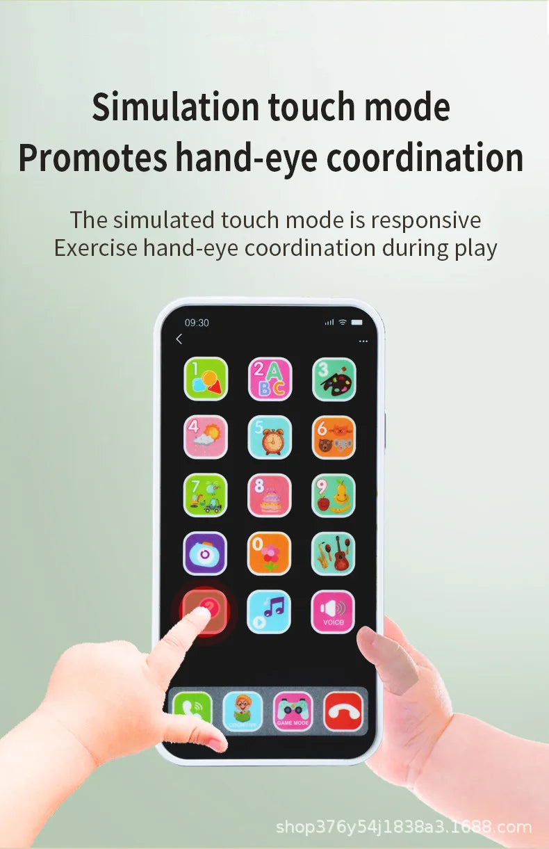 New Children's Educational Toys Mobile Phone Simulation Music Touch Screen Phone Baby English Early Childhood Toys Voice Toys