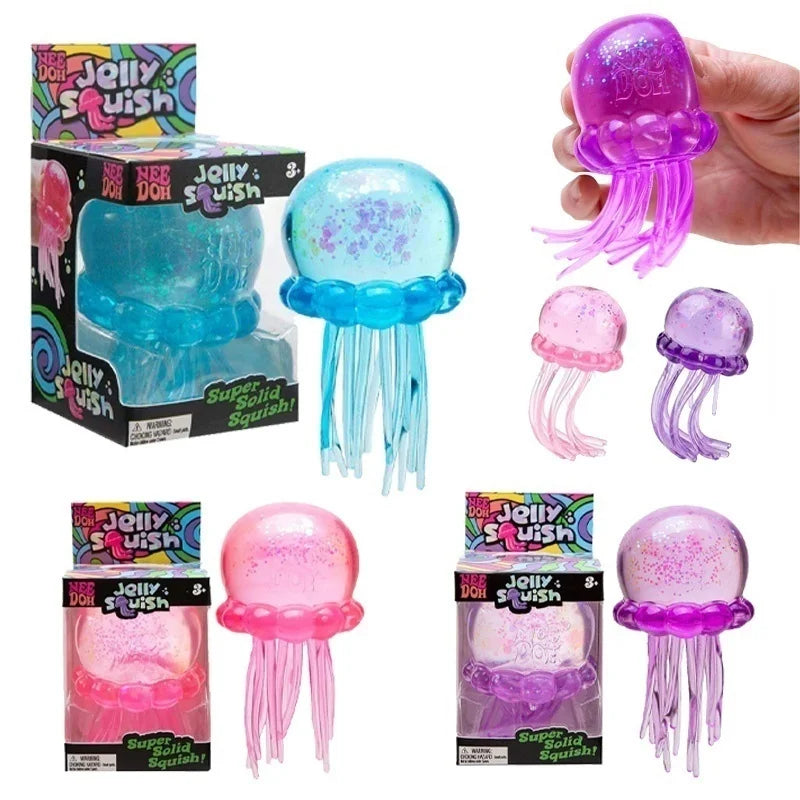 Schylling Needoh Maltose Dream Drop Cube Gumdrop Jellyfish Slow Rising Decompression for Sensory Squeeze Relax Stress Relief Toy
