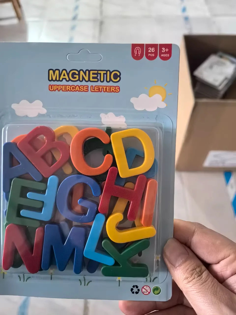 Magnetic Plastic Alphabet Fridge Stickers Early Educational Learning Spelling Counting Toys for Baby Toddlers