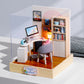 Wooden Miniature Doll House DIY Handmade Assembly Model Building Kit With Dust Cover 3D Puzzle Toys Birthday Gifts Dollhouse