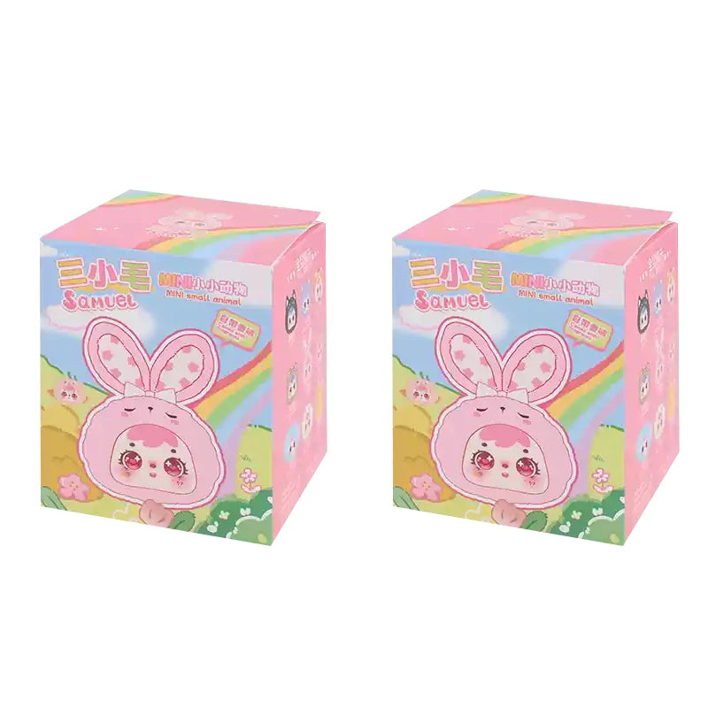 Samuel Mini Small Animal Blind Box Series Can Replace Doll Face Animal Doll Car Interior Pendant Decoration Mystery Box Fun Gift