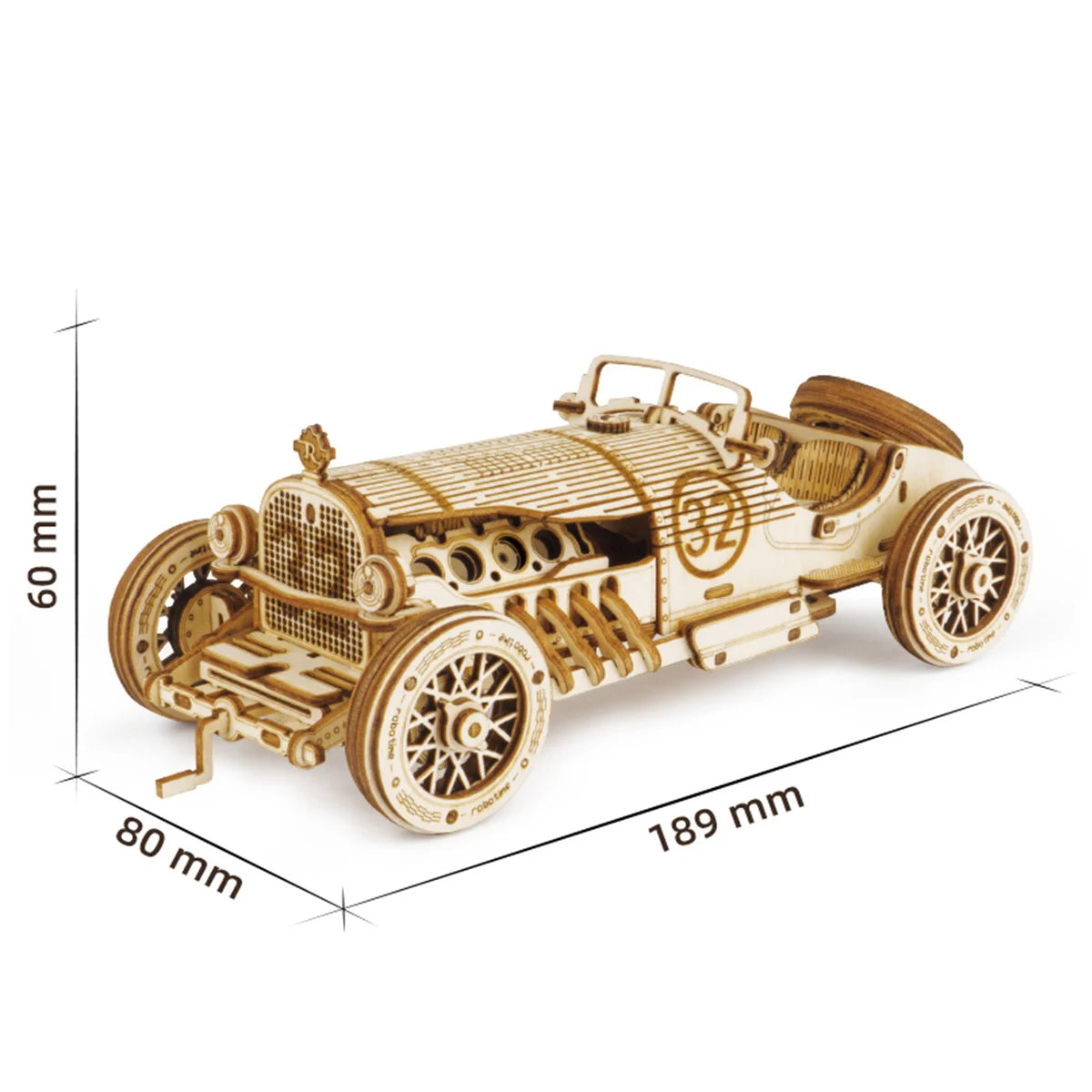 Robotime Classic Car 3D Wooden Puzzle Train Army Jeep Heavy Truck Vintage Car 1:15 Scale Model Building Kits for Kids