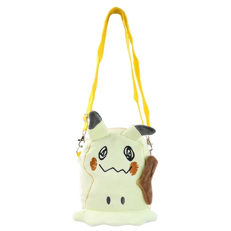 Gengar Mimikyu Snorlax Rowlet Lucario Charmander Plush Backpack Pokemon Anime Shoulder Bag Doll Toys