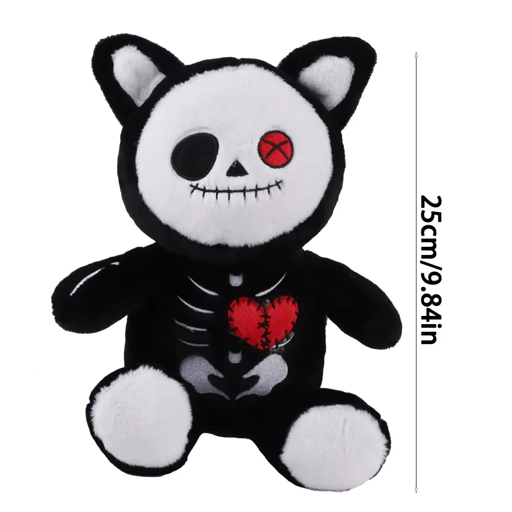 Halloween Double-headed Pumpkin Plush Toy Double Headed Skull Rabbit Horror Skull White Ghost Luminous Zombie Cat Halloween Gift