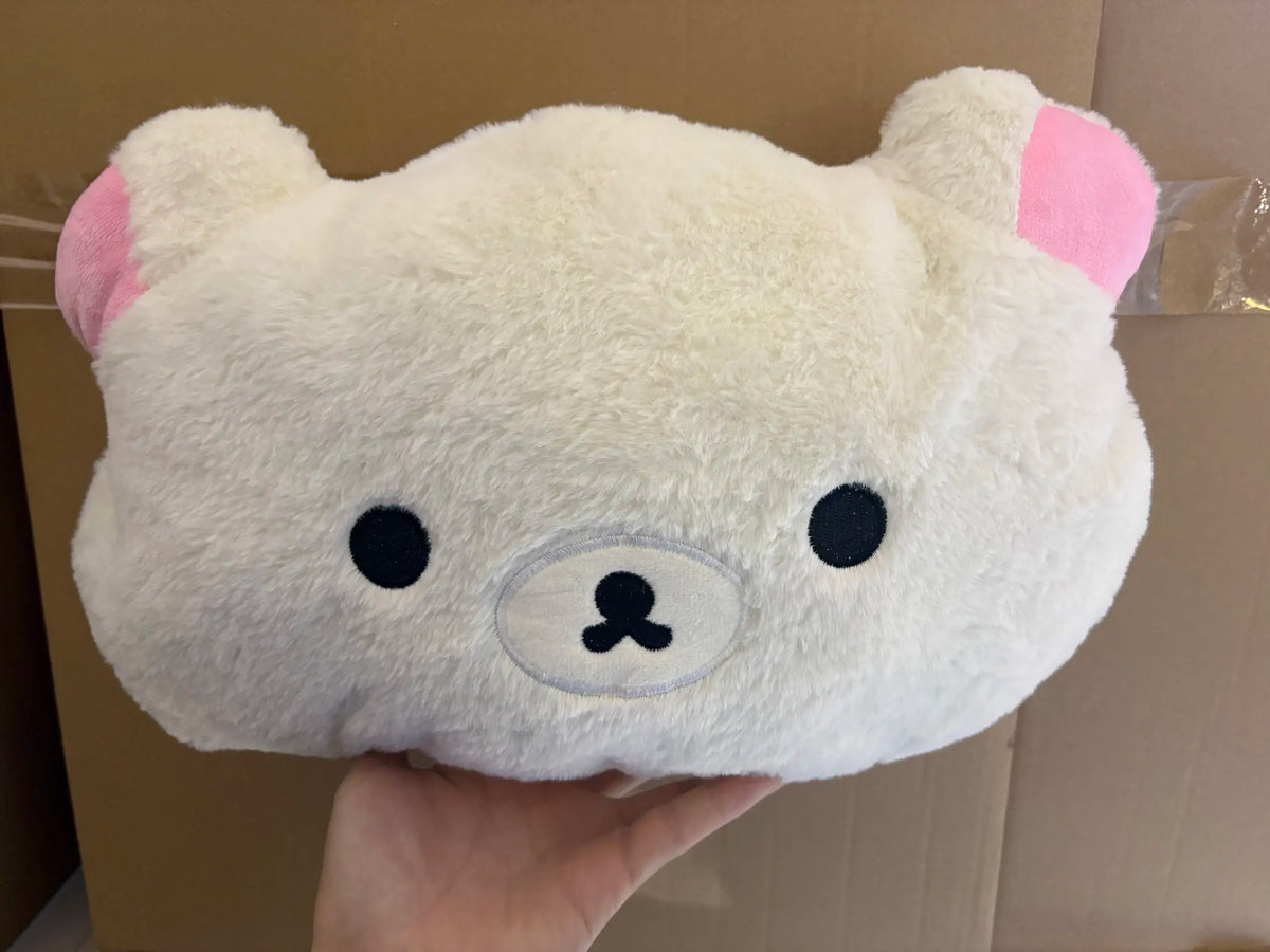 Cute Rilakkuma Big Head Plush Pillow Large Size Soft Stuffed Toy Cushion Bedroom Sofa Decor Unisex Birthday Gift For Adult