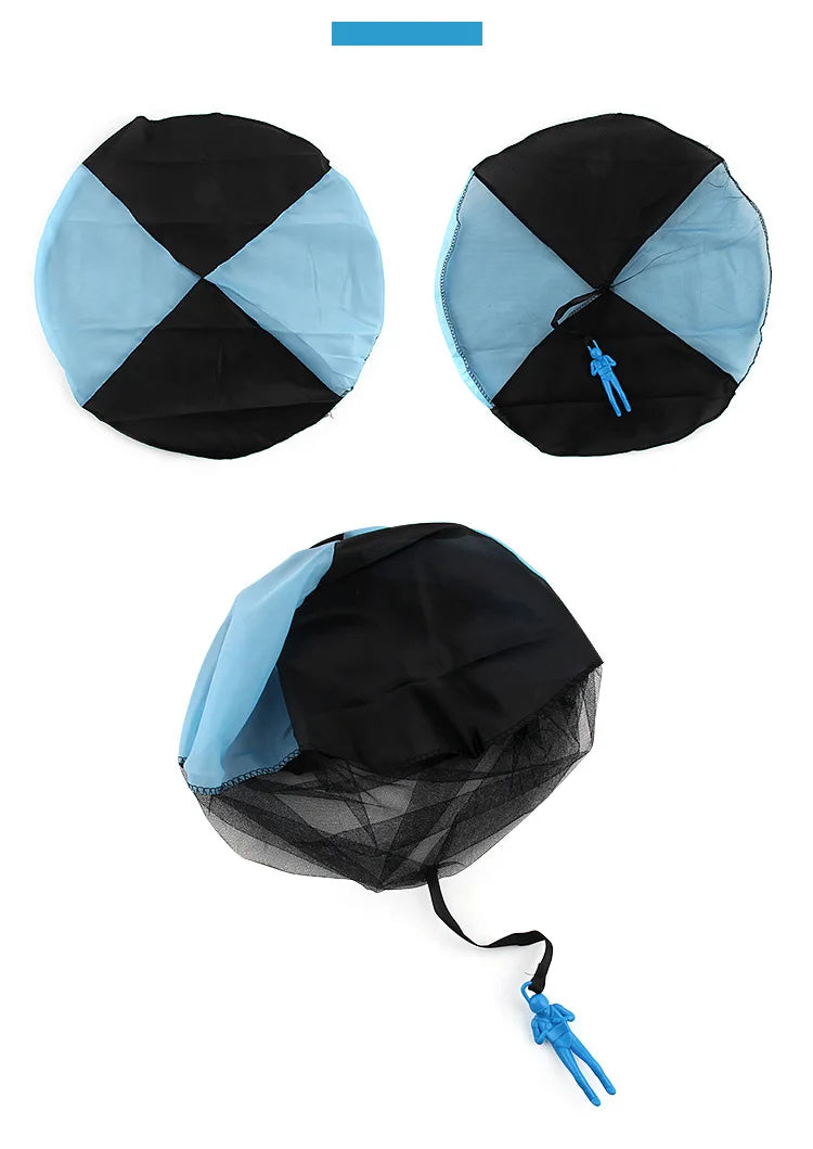 1pcs Hand Throwing Parachute Outdoor Funny Toys Game Play Toys for gift Parachute Sport with Mini Soldier Toys