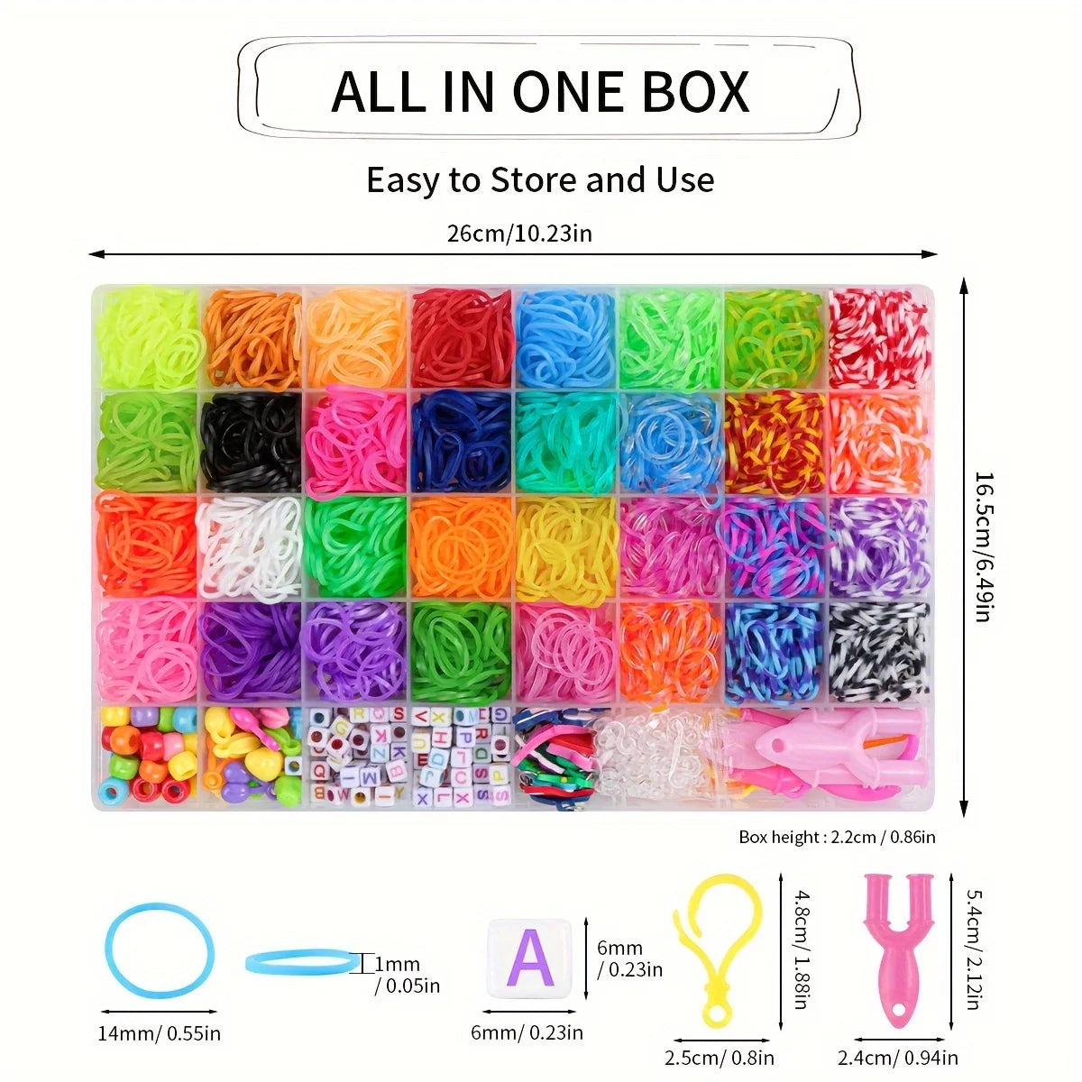 12 Grid/24 Grid/40 Rubber Bands Bracelet Kit Rubber Band Filling Loom Kit Weaving DIY Craft Gift Loom Kit Toys for Girls