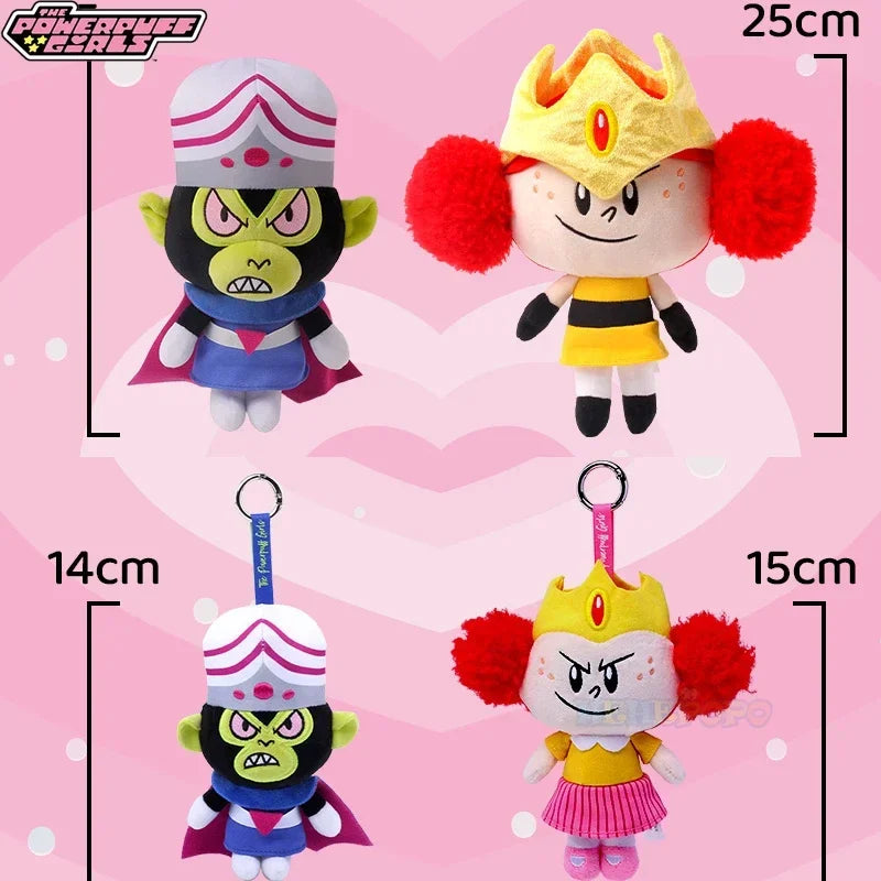 New 25cm Soft and Cuddly Stuffed Dolls of The Powerpuff Girls Movie Villains Princess Morbucks and Mojo Jojo