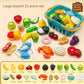 Children Toys Cutting Fruits and Vegetables Set for Kids Pretend Play Simulation Kitchen Toy Montessori Baby Toys for Girls Boys