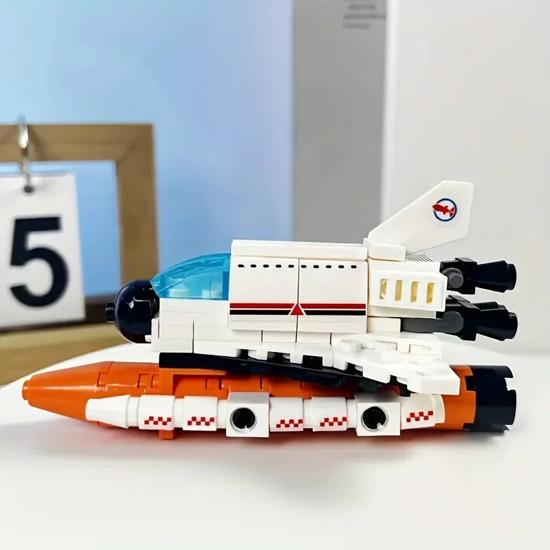 Space Rocket Building Blocks Set STEM Educational DIY Puzzle 3D Assembly Model Construction Toy for Kids Boys Girls School Gift