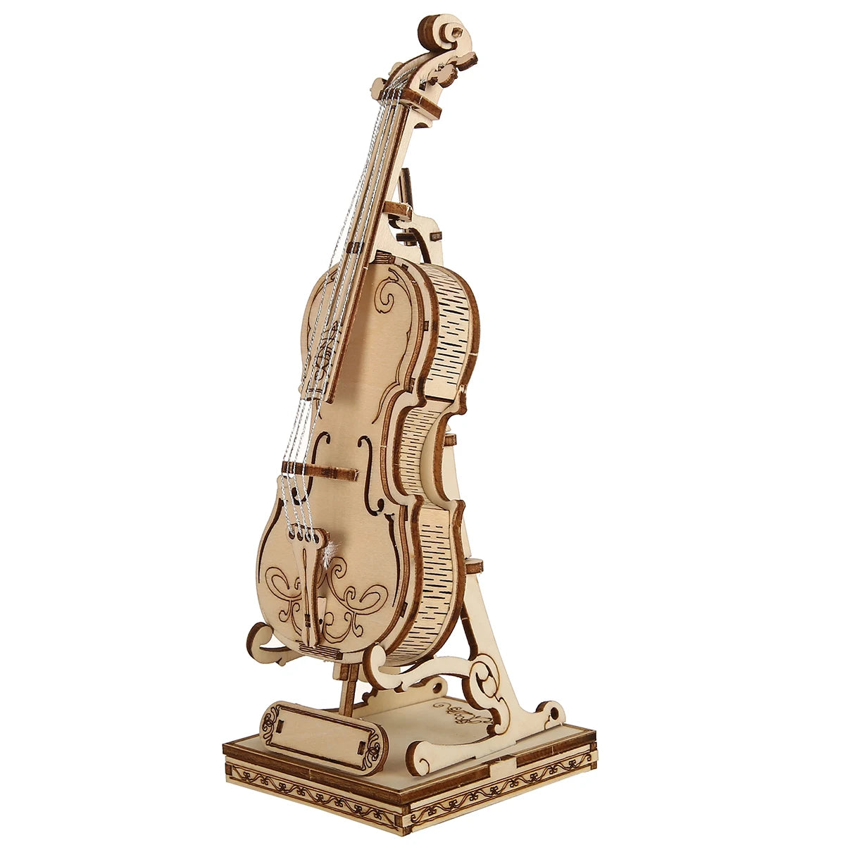 Violin 3D Wooden Puzzle, Scale Model, DIY Model Kit, Handcraft Gift, Home Decoration, Mechanical Model Kit, Building Toy