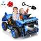 24V Ride on Toys with Remote Control, 2 Seater 400W Ride on Dump Truck, Electric Powered Ride on with Dump Bed, 3 Speeds, Shovel, Blue