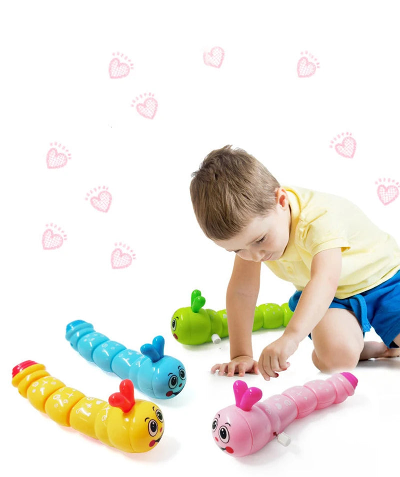 1 Piece Caterpillar Clockwork Cute Cartoon Animals Wind Up Toys  Caterpillar Shape Crawling Toy Gift