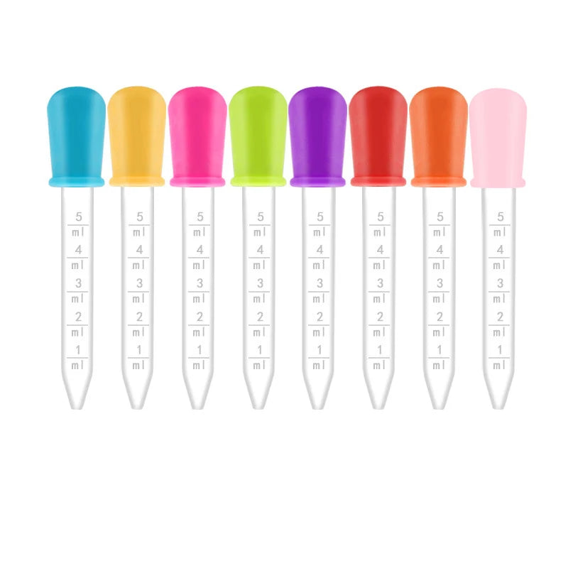 5ml Small Plastic Graduated Dropper Liquid Eye Ear Pipette Drawing Paint Tools Lab Experiment Toys For Children Kids Gift