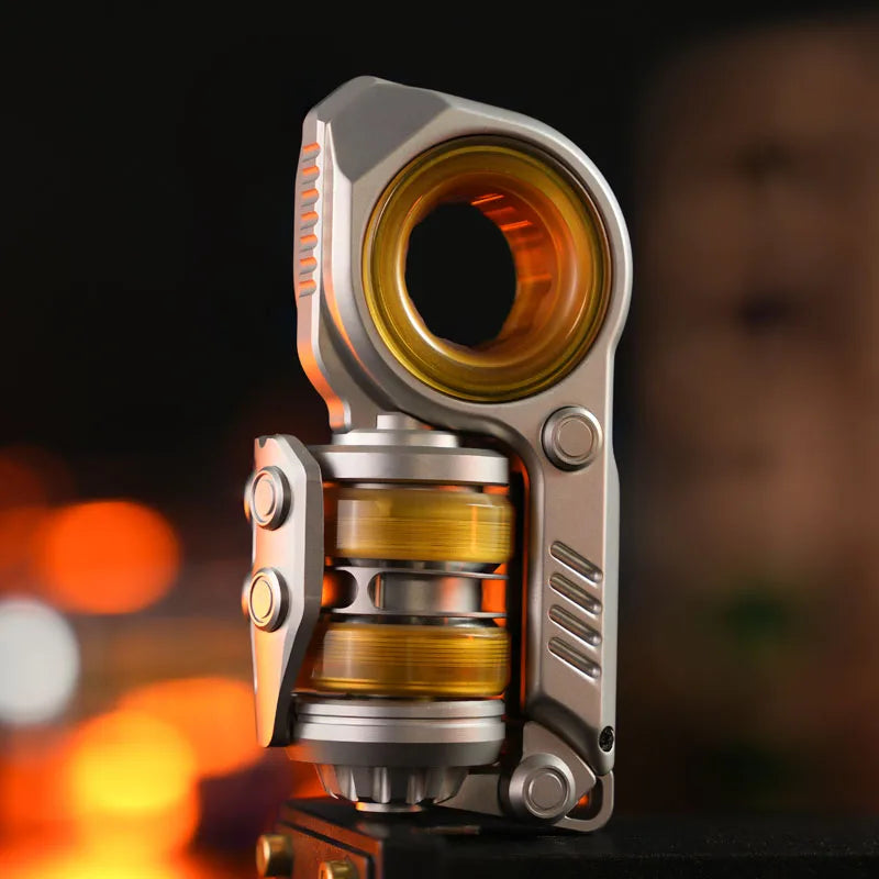 GoBiggeR Sinian Mechanical Slider Throwing Cards Ratchet Wheel Paragraph Ring Fidget Spinner Roller EDC Anti Stress Relief Toy