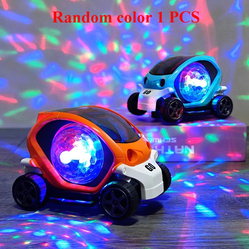 Children's Electric Toy Car Flashing Music Omnidirectional Rotating Cool Electric Light Boy Girl Best Holiday Gift