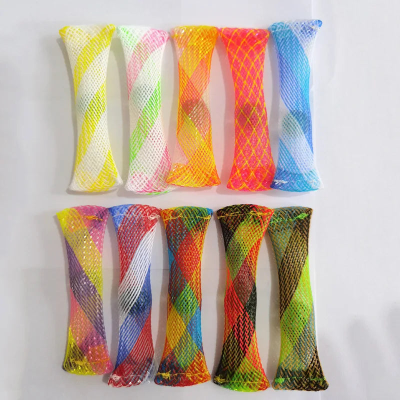 5/10pcs Sensory Marbles Ball Autism ADHD Anxiety Therapy EDC Stress Relief Hand Fidget Toys Braided Mesh Easy Bend With Marble