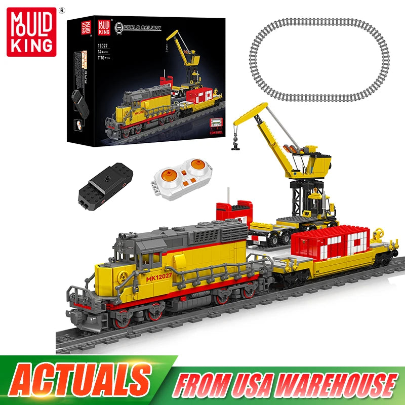 Mould King 12027 Technical Train Toys The Motorized EMD SD40-2 Diesel Locomotive Building Block Brick Set Kids Christmas Gift