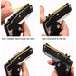 Metal Burst Rubber Band Toy - Mini Folding Launcher Toy With Keychain And 60pcs Rubber Bands,Perfect Gift for Christmas