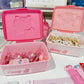Genuine Hello Kitty Melody Dust-Proof Storage Box Kawaii Sanrio Makeup Sponge Cotton Swab Dental Floss Organizer Cartoon Gifts