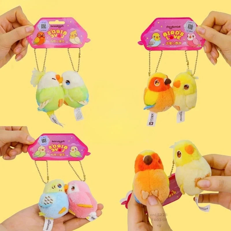 Genuine Licensed Love Parrot Creative Pendant Magnetic Pendant Plush Keychain Couple Style Girls' Backpack Decoration Love Gift